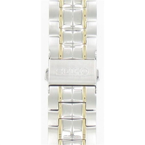 Seiko 34D6XB 7T62-0FA0 Men's 25mm Gold/Silver Two Tone Stainless Steel  Metal watchband 