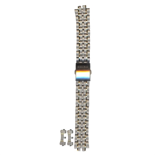 Seiko 43J9XG 5M42-0C69 Genuine Seiko Watchband 18mm 43J9XG Kinetic-Titanium  & Gold Tone-SKH202 watchband 