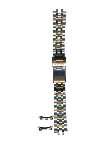 Seiko 4698XZ 5M42-0H19 Kinetic Series 18mm Gold/Silver Two Tone Metal  watchband 