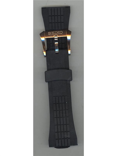 Seiko 4LJ7KB 5D44-0AA0 Velatura Kinetic 26mm Black Rubber Strap watchband -  
