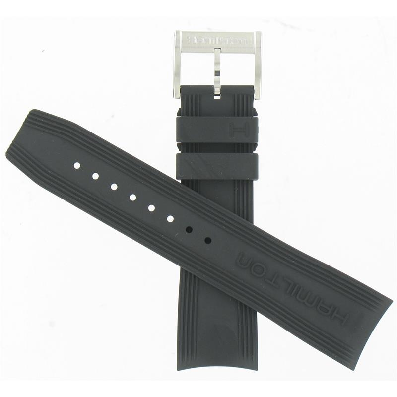 Hamilton H600.328.103 Lord 24/22mm-Black Rubber Strap Hamilton H600.328.103 Lord 24/22mm-Black Rubber Strap