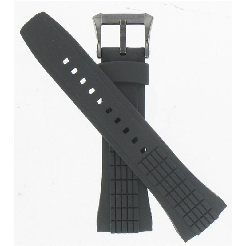 Seiko 4LJ7MB 5D44-0AA0 Velatura Kinetic Men's 26mm Black Rubber Strap  watchband 