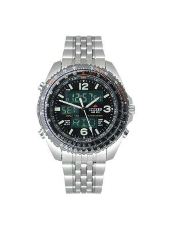 citizen silver and blue watch