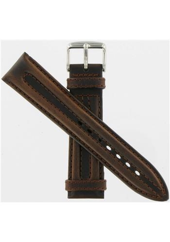 Genuine Authorized Dealer  Hadley-Roma,watch bands,watch straps,leather watch bands,metal watchbands ,762402133808,MSM883RB 18R,Oil-Tan Leather 18mm Brown Oilskin watch band