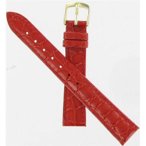 Genuine Authorized Dealer  Hadley-Roma,watch bands,watch straps,leather watch bands,metal watchbands ,762402751774,LSL717RQ 120,Crocodile Grain 12mm Regular Red watch band