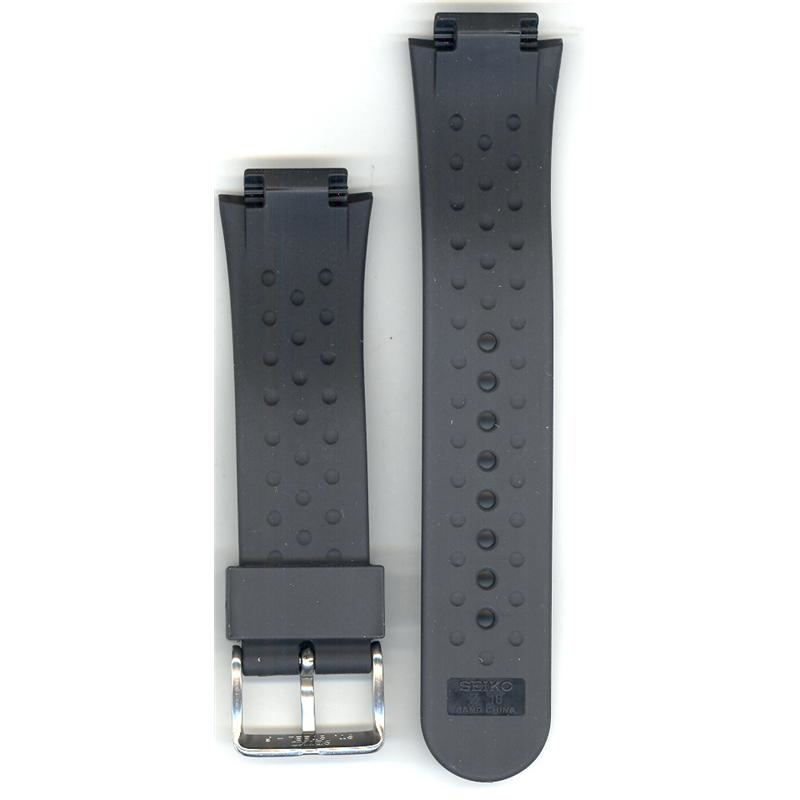 Seiko 4J62ZZ 7T92-0AX0 Genuine Seiko Watchband 16mm Black Rubber  Strap-4J62ZZ watchband 849252001287 