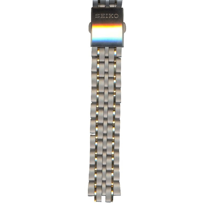 Seiko 43J9XG 5M42-0C69 Genuine Seiko Watchband 18mm 43J9XG Kinetic-Titanium  & Gold Tone-SKH202 watchband 