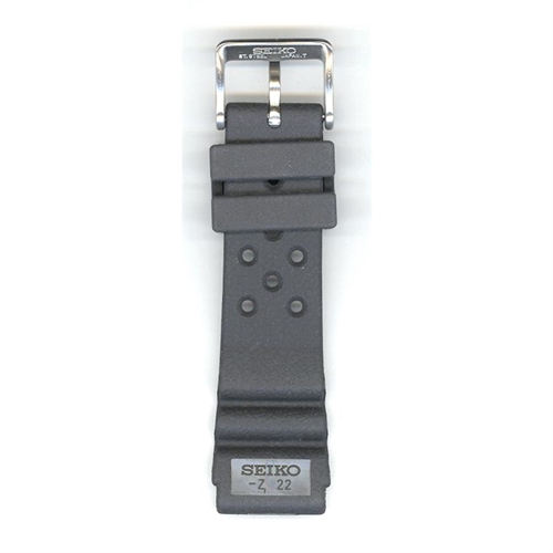 Seiko ZTA05J/4F24ZZ 7C43-7009 Black Rubber-Heavy Duty Buckle-22MM 22mm  Black Rubber Strap ZTA05Jh watchband 609613179815 