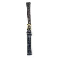 Authentic Seiko 10mm Black Croco Grain-S10MMBK watch band