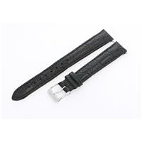 Authentic Swiss Army Brand 14mm-Leather-Black watch band