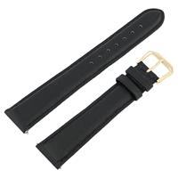 Authentic Kreisler 19mm Black Padded Calf watch band