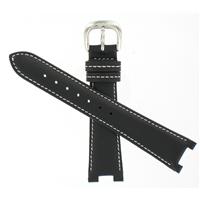Authentic Coach 18/14mm Black Stitched Leather Strap watch band