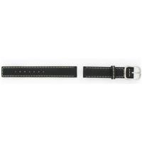 Authentic Coach 15mm Black-Stitched Leather watch band