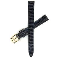 Authentic Movado 12mm-Lizard Grain-Black-Long watch band