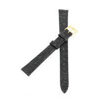 Authentic Movado 12mm-Genuine Crocodile-Black-Long watch band
