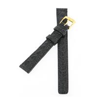 Authentic Movado 14mm- Calfskin-Black-Long watch band