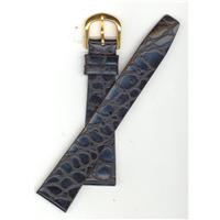 Authentic Esq 18mm Black Crocodile Grain watch band