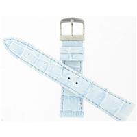 Authentic Citizen 18mm Light Blue Leather Croco Grain Strap watch band