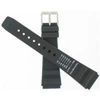 Authentic Citizen 20mm Black Rubber Strap w/ Tachymeter watch band