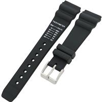 Authentic Citizen 20mm Black Rubber Strap watch band