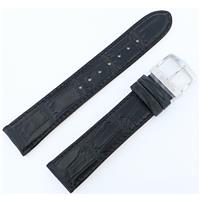 Authentic Citizen 20mm Black Croco Grain Leather watch band