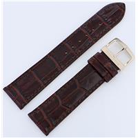 Authentic Citizen 20mm Brown Croco Grain Leather Strap watch band