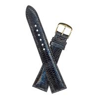 Authentic Seiko 20mm Black Lizard Grain watch band