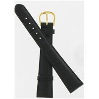 Authentic DeBeer 19mm Black Long Calfskin watch band