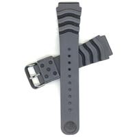 Authentic Seiko 22mm Black Rubber watch band
