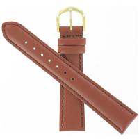 Authentic WBTG 18mm Red Brown Padded Oilskin Leather watch band