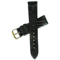 Authentic Seiko 18mm Black Genuine Lizard watch band
