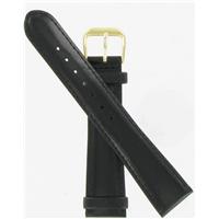 Authentic DeBeer 19mm Black Smooth Leather watch band