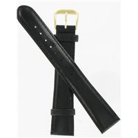 Authentic DeBeer 19mm Long Black Smooth Leather watch band