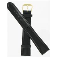 Authentic DeBeer 19mm Long Black Smooth Leather watch band