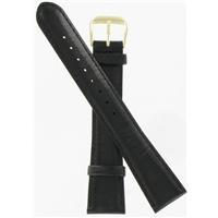 Authentic DeBeer 20mm Long Black Smooth Leather watch band