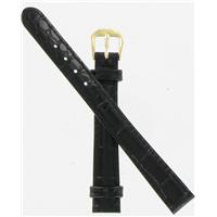 Authentic DeBeer 12mm Black Baby Crocodile Grain watch band