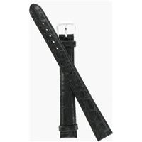 Authentic DeBeer 16mm-Black-Long-Silver Tone Buckle watch band