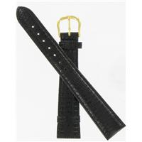 Authentic DeBeer 18mm Black Lizard Long BW14 watch band