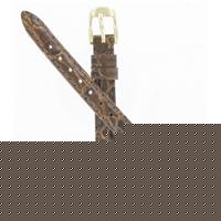 Authentic Speidel 10mm Honey Crocodile Grain Gold Tone Buckle watch band