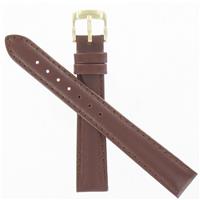 Authentic Speidel 14mm Brown Stitched Calfskin Gold Tone Buckle watch band