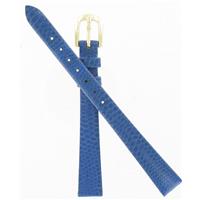 Authentic Speidel 11mm Blue Lizard Grain Gold Tone Buckle watch band