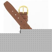 Authentic Speidel 18mm Tan Archive Leather Gold Tone Buckle watch band