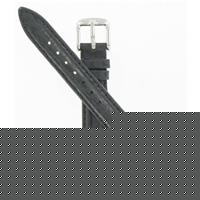 Authentic Speidel 14mm Black Chrono Shark Silver Tone Buckle watch band