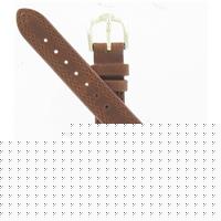 Authentic Speidel 14mm Brown Oiled Leather Silver Tone Buckle watch band