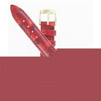 Authentic Speidel 14mm Red Ostritch Grain Silver Tone Buckle watch band