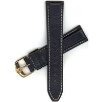 Tag Heuer 20mm (Men's) Black Leather Strap w/ White Stitches BC0702 watchband BC0702