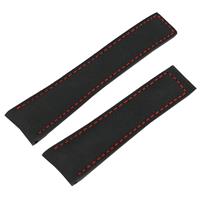 Tag Heuer 22mm Black Leather/Red Stitching FC6256 watchband FC6256