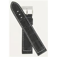 Authentic Hamilton 21/20mm-Crocodile Grain-Black-Regular watch band