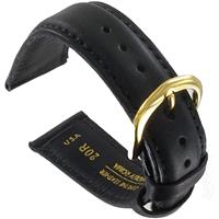 Authentic Hadley-Roma 16mm Black Leather watch band