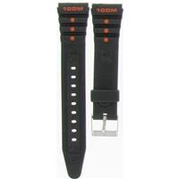 Authentic Hadley-Roma 19mm Black/Orange Men's Diver's Strap watch band